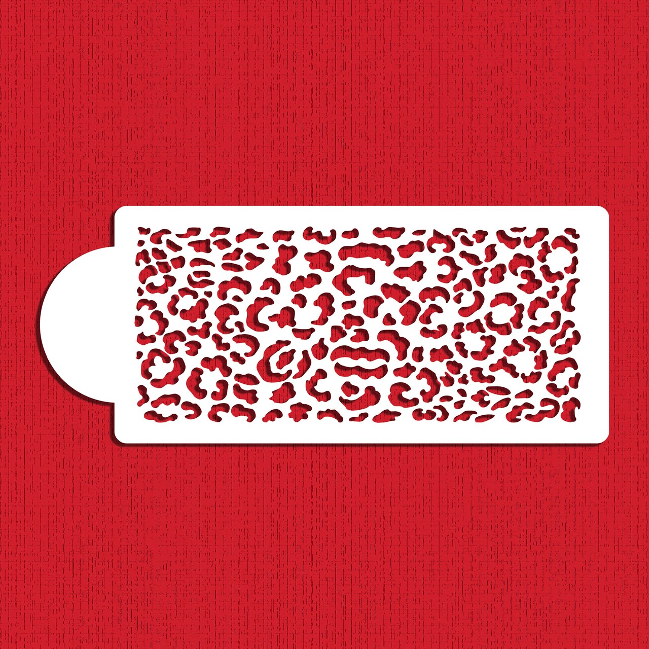 4-Inch Leopard Skin Cake Stencil Side | C485 by Designer Stencils | Cake Decorating Tools | Baking Stencils for Royal Icing, Airbrush, Dusting Powder | Reusable Plastic Food Grade Stencil for Cakes | Easy to Use & Clean Cake Stencil